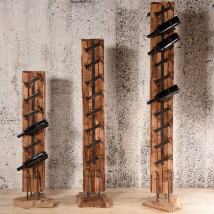 Tablas teak wine holder