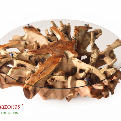 Round amazonas teak coffee table