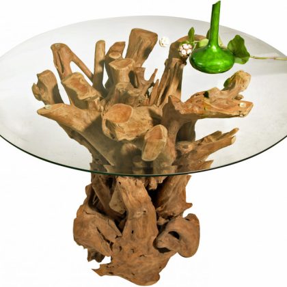 Spider teak dining table